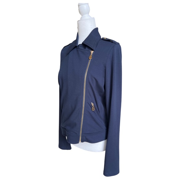 C Wonder Zip Moto Jacket Navy. Mint Condition. Size Medium. - Picture 2 of 5